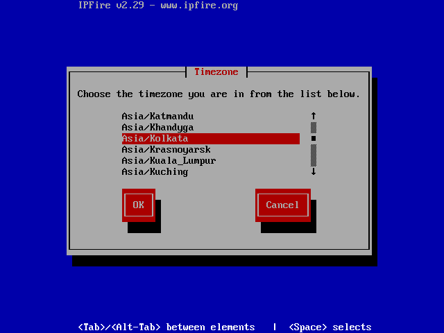 IPFire Timezone