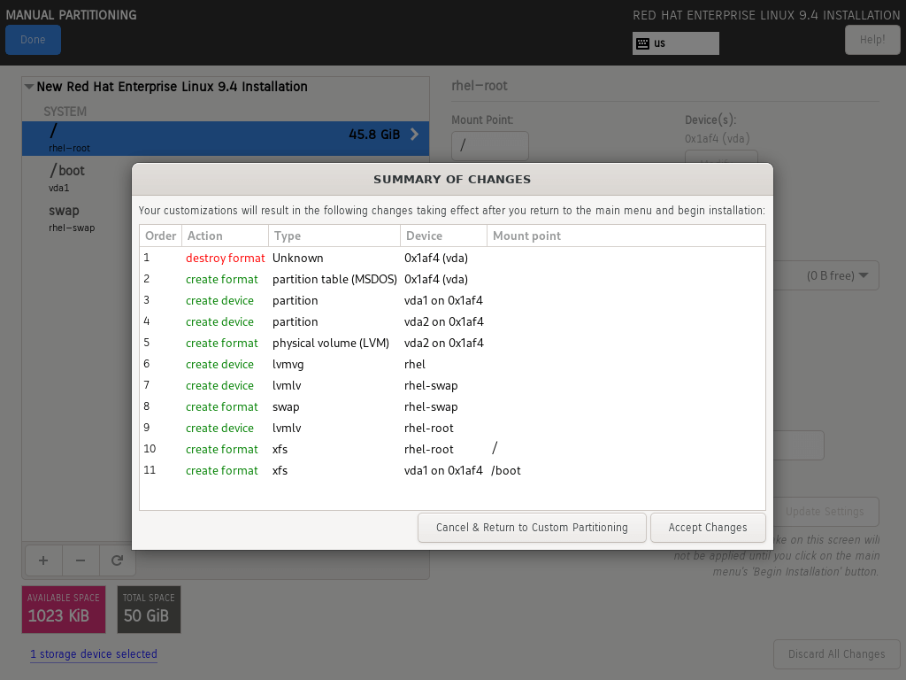 RHEL Summary of Changes