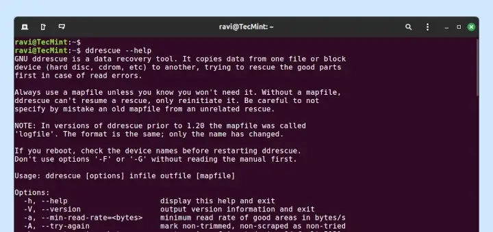 How to Use 'ddrescue' Command to Recover Data in Linux