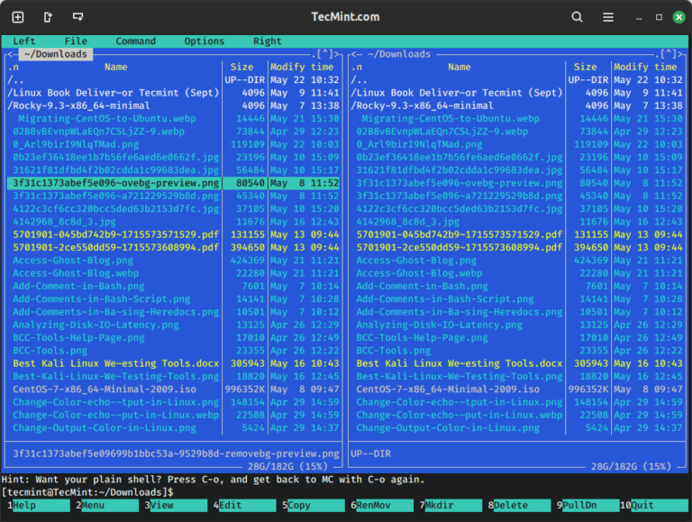 Midnight Commander - A Console-Based File Manager for Linux