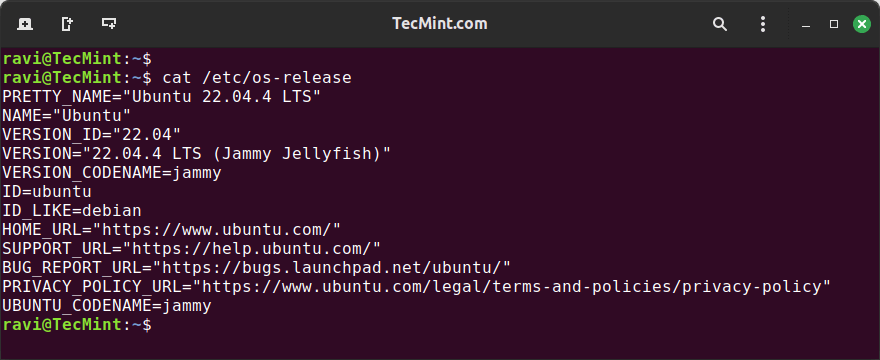 Check Ubuntu Release Version