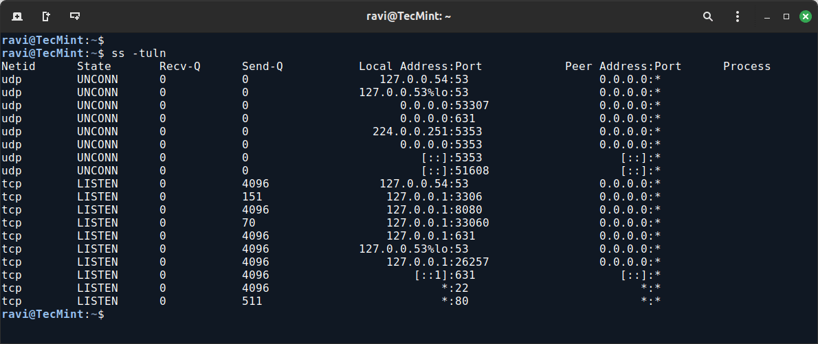 Show Network Statistics