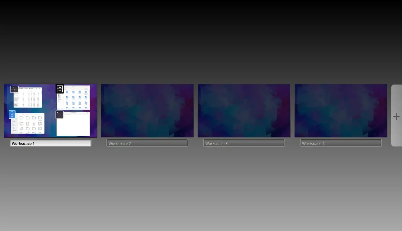 Cinnamon Desktop Workspaces