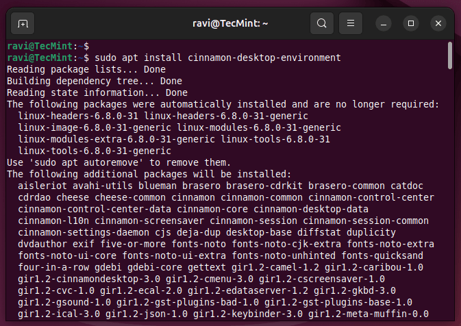 How to Install Cinnamon Desktop On Ubuntu 24.04