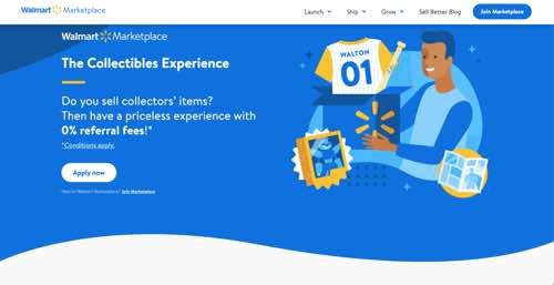 Web page of Walmart Marketplace