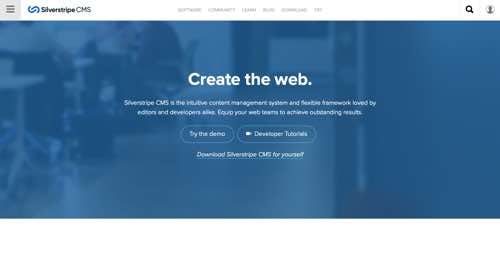 Home page of SilverStripe CMS