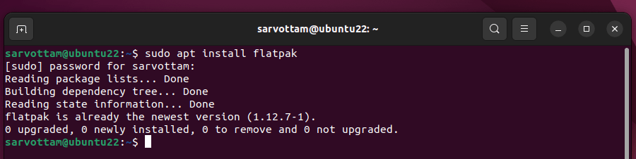 Install Flatpak in Ubuntu