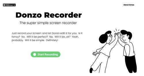 Home page of Donzo Recorder