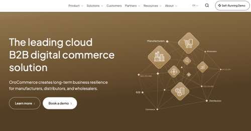 Home page of OroCommerce