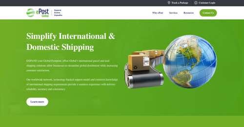 Home page of ePost Global