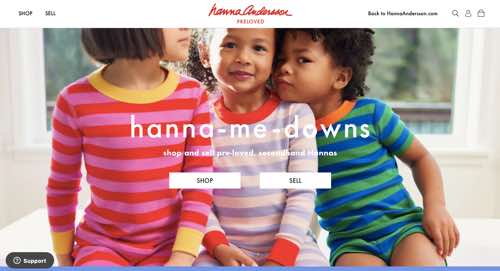 Home page of Hanna-Me-Downs by Hanna Andersson