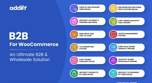 Web page for B2B for WooCommerce