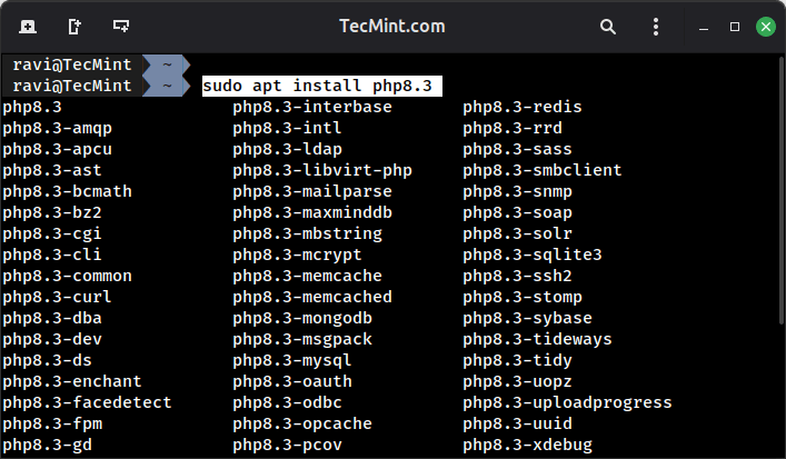 List and Install PHP 8.3 Modules