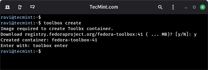 Creating Your First Toolbox Container