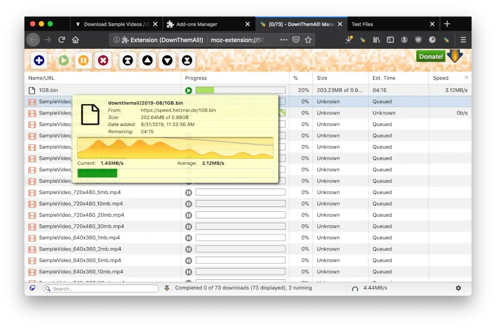 DownThemAll - Mass Downloader