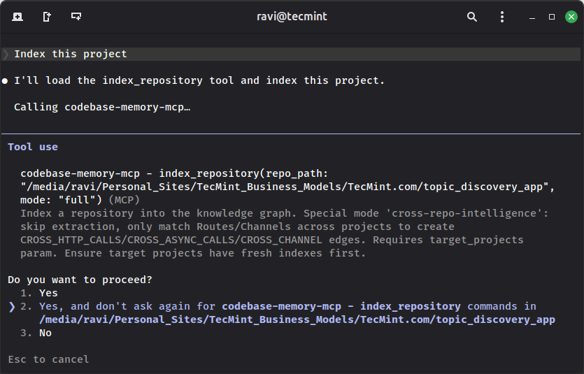 Create Your First Codebase Index