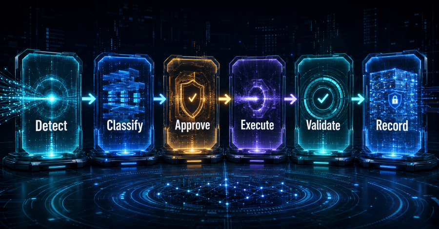 APIs coordinate scoped approvals, lifecycle, diagnostics, configuration, evidence, and validation across the correct VCF instance or domain without centralizing workload traffic.